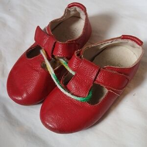 Vintage Red Leather Shoes